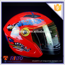 2016 novo capacete ABS com motocross vermelho de rosto cheio